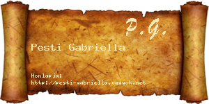 Pesti Gabriella névjegykártya